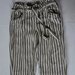 Striped Pants with Tie up  Waist